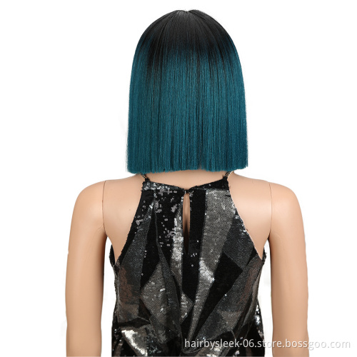 Magic Hair 10 Inch Short Straight Lace Front Wigs For Black Women Synthetic Wigs Hair ombre blonde Heat Resistant Fiber Hair